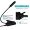 Rechargeable Reading Light, 7 LEDs with 9 Color Temperature 9 Brightness Levels Clip On Book Light for Reading in Bed with Power Indicator for Bookworms (Black)